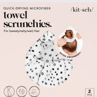 Microfiber Quick-Dry Towel Scrunchies 2pc - Micro Dot