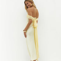 Cleo Cove Strapless Maxi Dress Butter Yellow