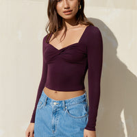 Roam Free Forever Long Sleeve Top Purple