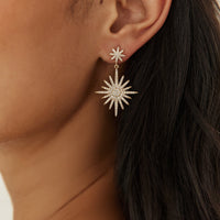 18k Gold Plated Under Stars Earrings Gold