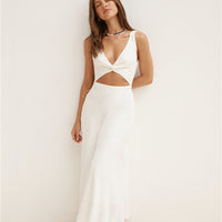 Soft Silhouette Maxi Dress White