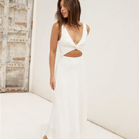 Soft Silhouette Maxi Dress White
