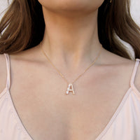 Mixed Crystal Initial Necklace