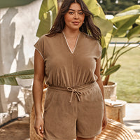 The Towel Terry V-Neck Romper - Main