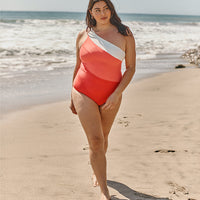 The Sidestroke - Grapefruit & Coral & White Sand