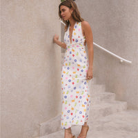 FORTUNATE ONE Marici Maxi Dress Santorini Print