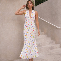 FORTUNATE ONE Marici Maxi Dress Santorini Print