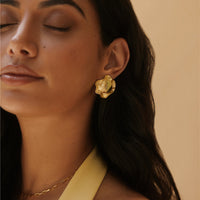 18k Gold Plated Soliel Earrings Gold