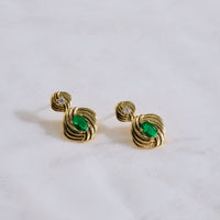 18k Gold Plated Royalty Earrings Gold