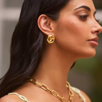 18K Gold plated Holiday Sun Earrings Gold