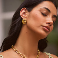 18K Gold plated Holiday Sun Earrings Gold