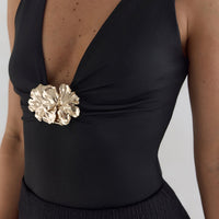 Somewhere She Shines Bodysuit Black