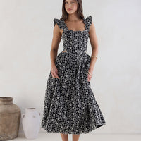 Uncharted Bliss Midi Dress Black