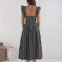 Uncharted Bliss Midi Dress Black