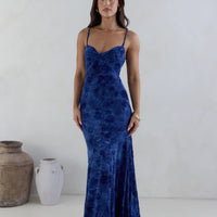 Wander In Style Maxi Dress Blue