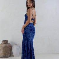 Wander In Style Maxi Dress Blue