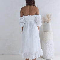 Loved By The Moon Midi Dress White