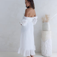 Loved By The Moon Midi Dress White