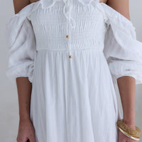 Loved By The Moon Midi Dress White