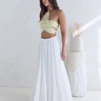 Monte Carlo Muse Knit Halter Top Yellow