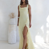 All Night Affair Maxi Dress Yellow