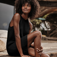 The Crochet High-Neck Dress - Sea Urchin