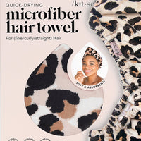 Microfiber Hair Towel in Leopard