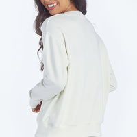 The Softest French Terry Relaxed Crew - White Sand