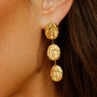 18k Gold Plated Hidden Gold Earrings Gold