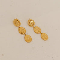 18k Gold Plated Hidden Gold Earrings Gold