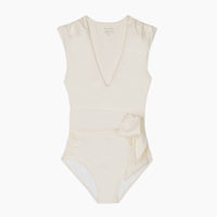The Breaker Belted One-Piece - White Sand