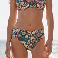 The Classic Mid-Rise Bikini Bottom - Hyacinth in Sunburst & Teal