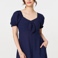 Tie Front Detail Midi Dress