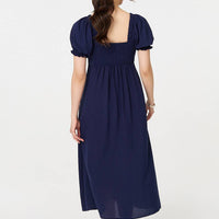 Tie Front Detail Midi Dress