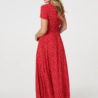 Ditsy Floral A-Line Maxi Dress