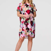 Abstract Relaxed Short Shift Dress