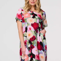 Abstract Relaxed Short Shift Dress