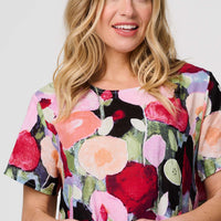 Abstract Relaxed Short Shift Dress