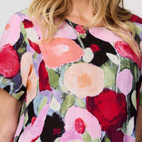 Abstract Relaxed Short Shift Dress