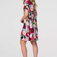 Abstract Relaxed Short Shift Dress