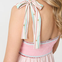 Paisley Print Tie Strap Sleeveless Midi Dress