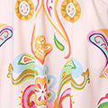 Paisley Print Tie Strap Sleeveless Midi Dress
