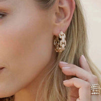 Crystal Chain Link Hoops