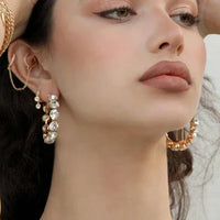 Crystal Warrior Hoop Earrings