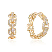 Crystal Chain Link Hoops