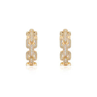 Crystal Chain Link Hoops