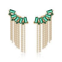 Baguette Crystal Three-In-One Ear Crawlers