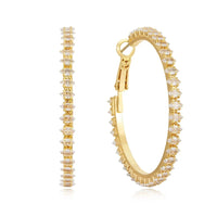 18k Spotlight Crystal Hoop Earrings
