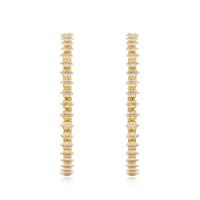 18k Spotlight Crystal Hoop Earrings