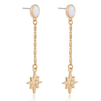 Celestial Opal Star Drop Earrings